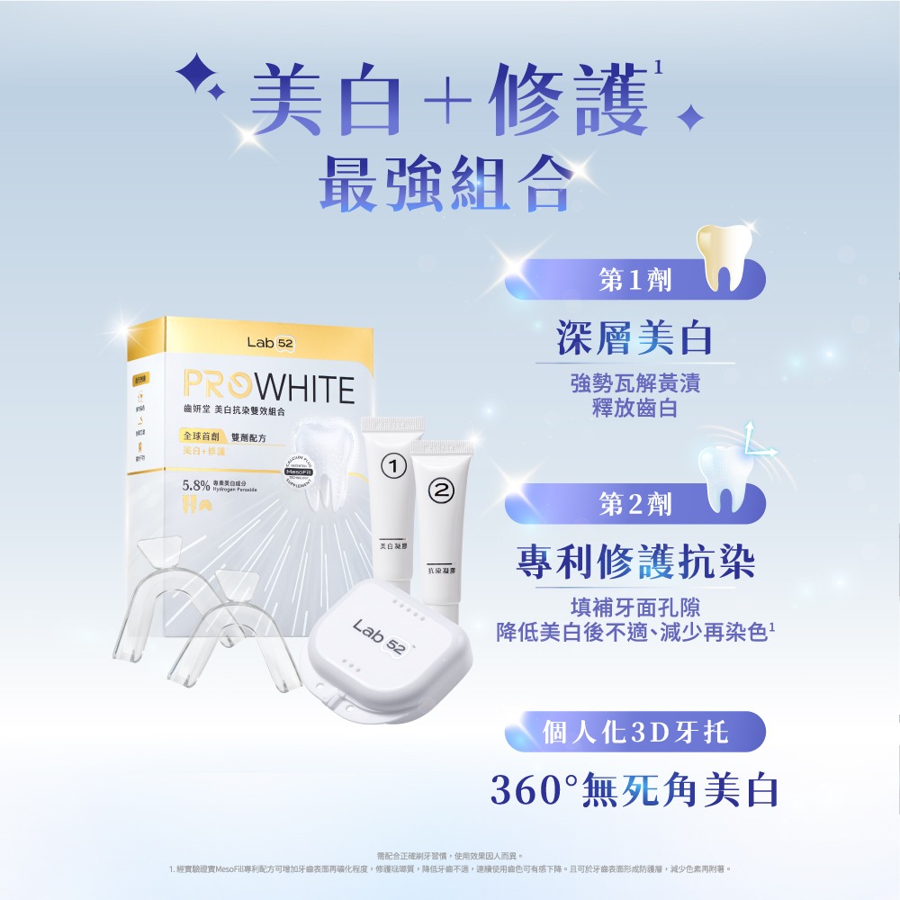 【限時購】【Lab52齒妍堂】牙齒美白抗染雙效組 贈三麗鷗晶透牙膏100g-細節圖6