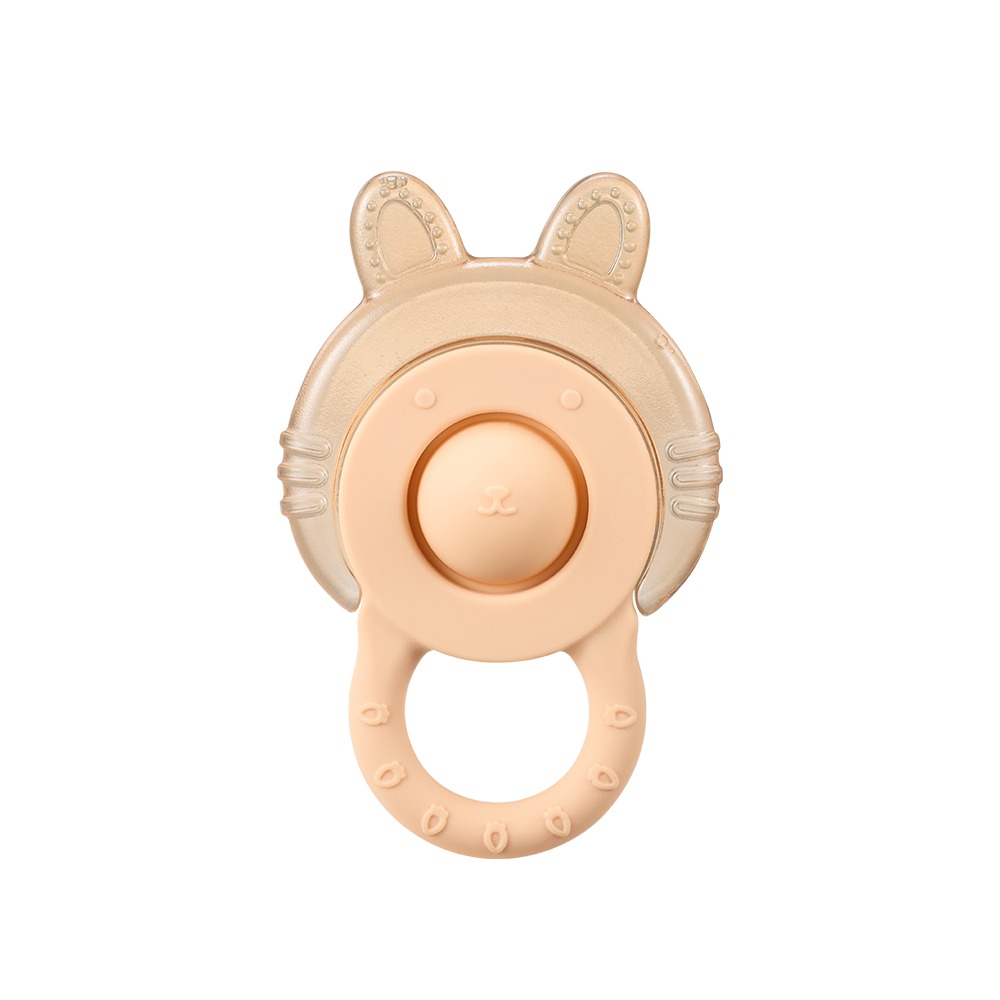 【Lab52齒妍堂】兔兔冰涼固齒按壓玩具｜固齒器 咬牙器 白金矽膠 無毒矽膠 100%食品級 嬰兒安撫玩具 防吃手神器-細節圖2