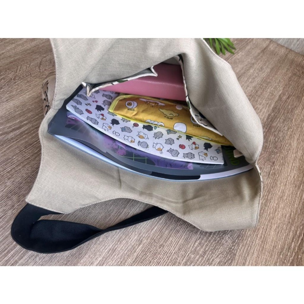 柔霧花園 柔軟水滴包 肩背 大容量 軟布包-細節圖5