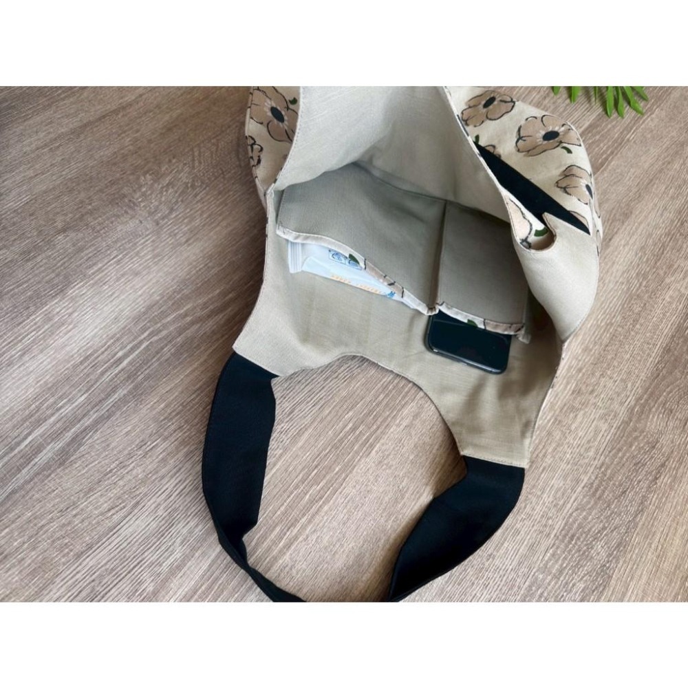 柔霧花園 柔軟水滴包 肩背 大容量 軟布包-細節圖6