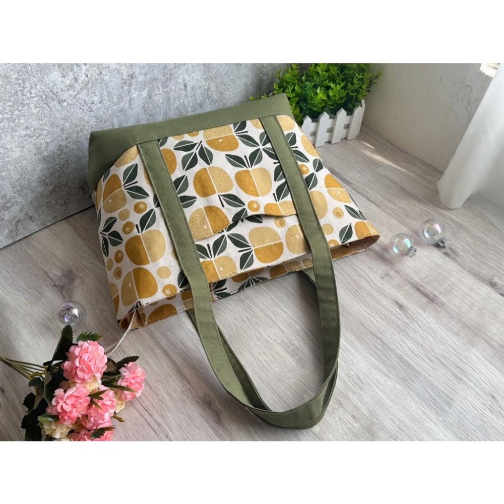 橙光森林 手提肩背托特包 可客製 布料自由挑選-細節圖3