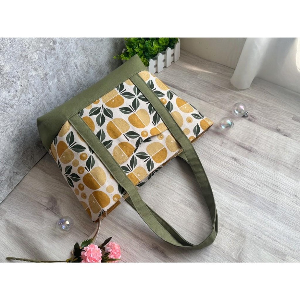 橙光森林 手提肩背托特包 可客製 布料自由挑選-細節圖6