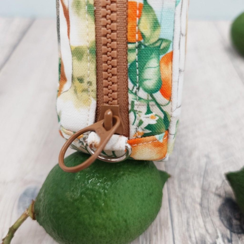 小橘貓咪 方形拉鍊收納包 可拆式手腕帶 手作小物包 行動電源包-細節圖5