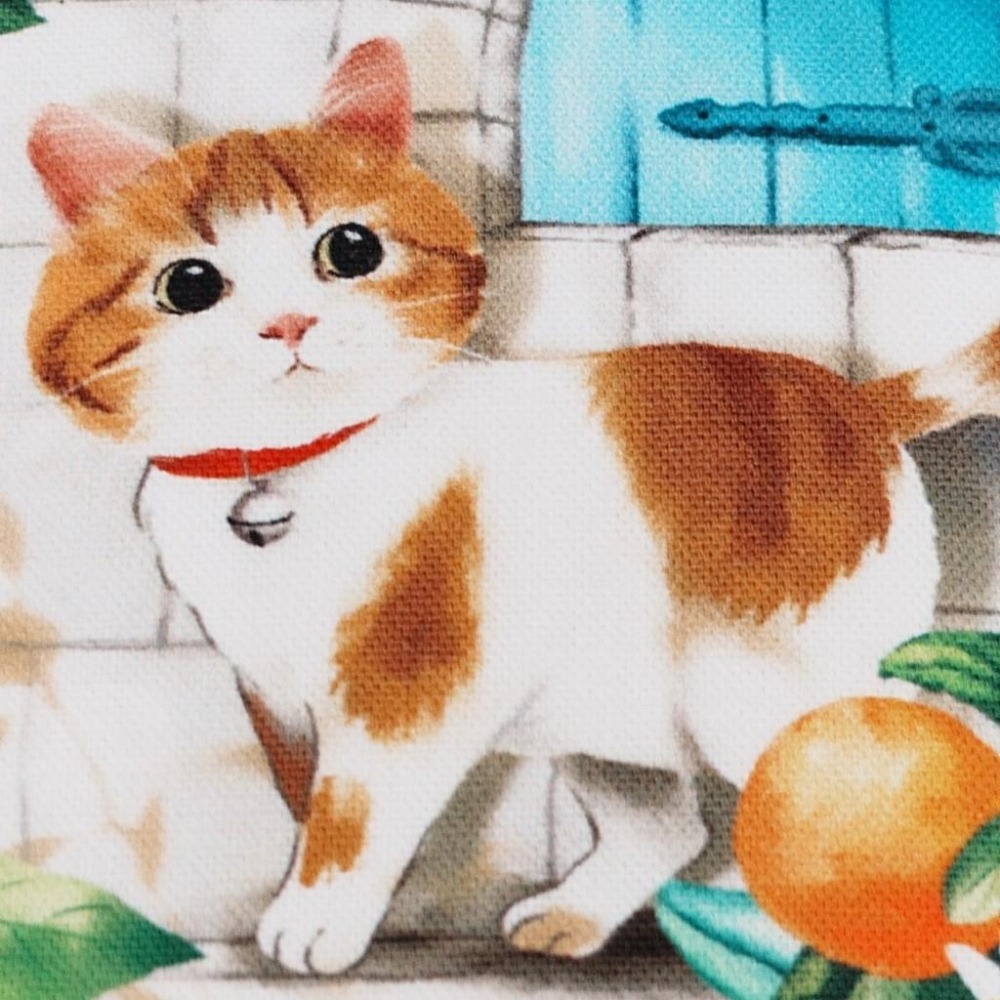 小橘貓咪 方形拉鍊收納包 可拆式手腕帶 手作小物包 行動電源包-細節圖6