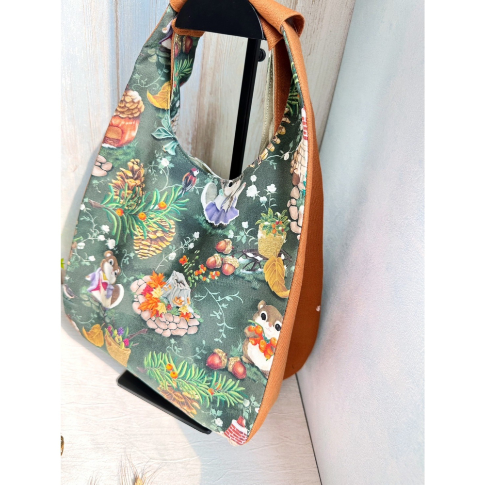 豐收鼠鼠 簡約風拼接手提包 手拿包 輕便包-細節圖3