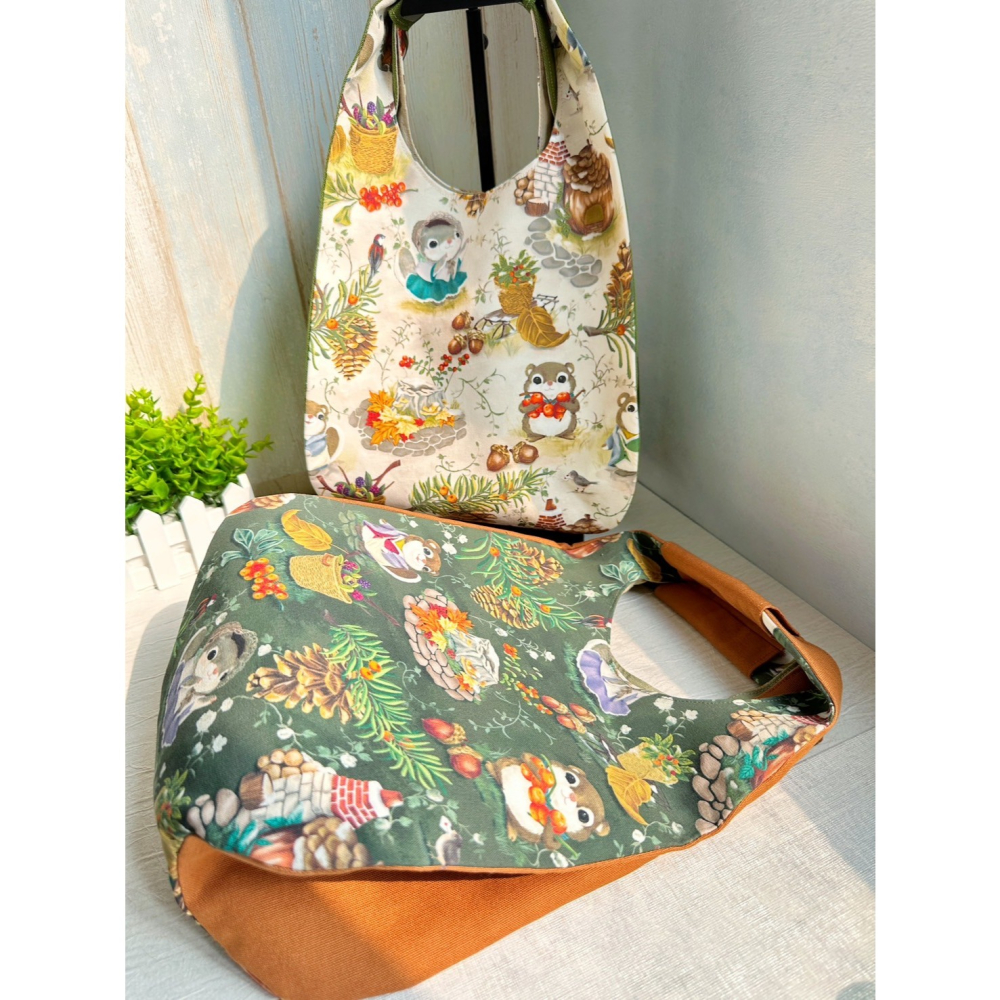 豐收鼠鼠 簡約風拼接手提包 手拿包 輕便包-細節圖6