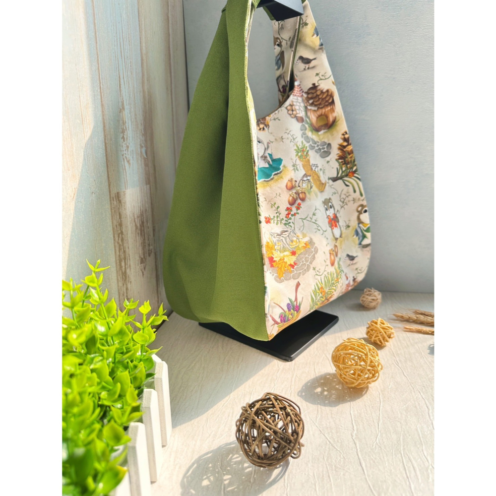 豐收鼠鼠 簡約風拼接手提包 手拿包 輕便包-細節圖8