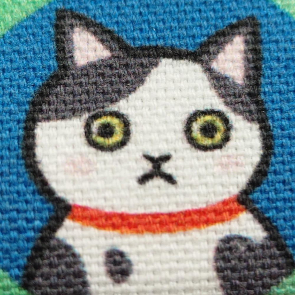 格子小貓 方形拉鍊收納包 可拆式手腕帶 手作小物包 行動電源包-細節圖8