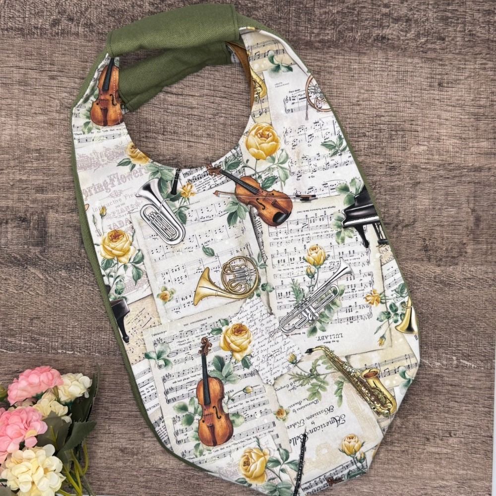 音符樂譜 簡約風拼接手提包 手拿包 輕便包-規格圖9