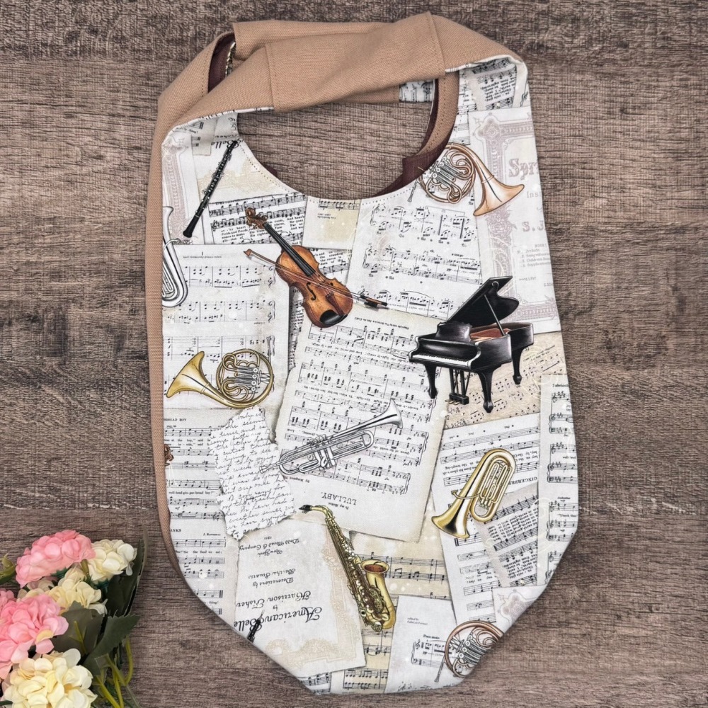 音符樂譜 簡約風拼接手提包 手拿包 輕便包-規格圖9