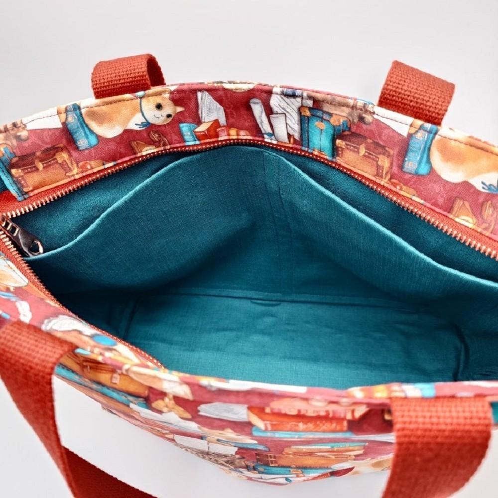 書房躲貓貓 大容量 手提包 肩背包 托特包 手挽包 購物袋 環保袋-細節圖7