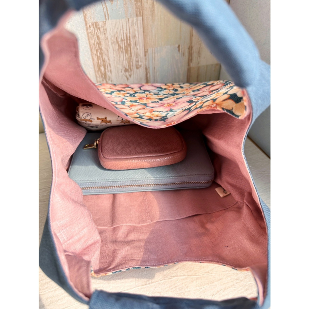 花見小路 簡約風拼接手提包 手拿包 輕便包-細節圖4