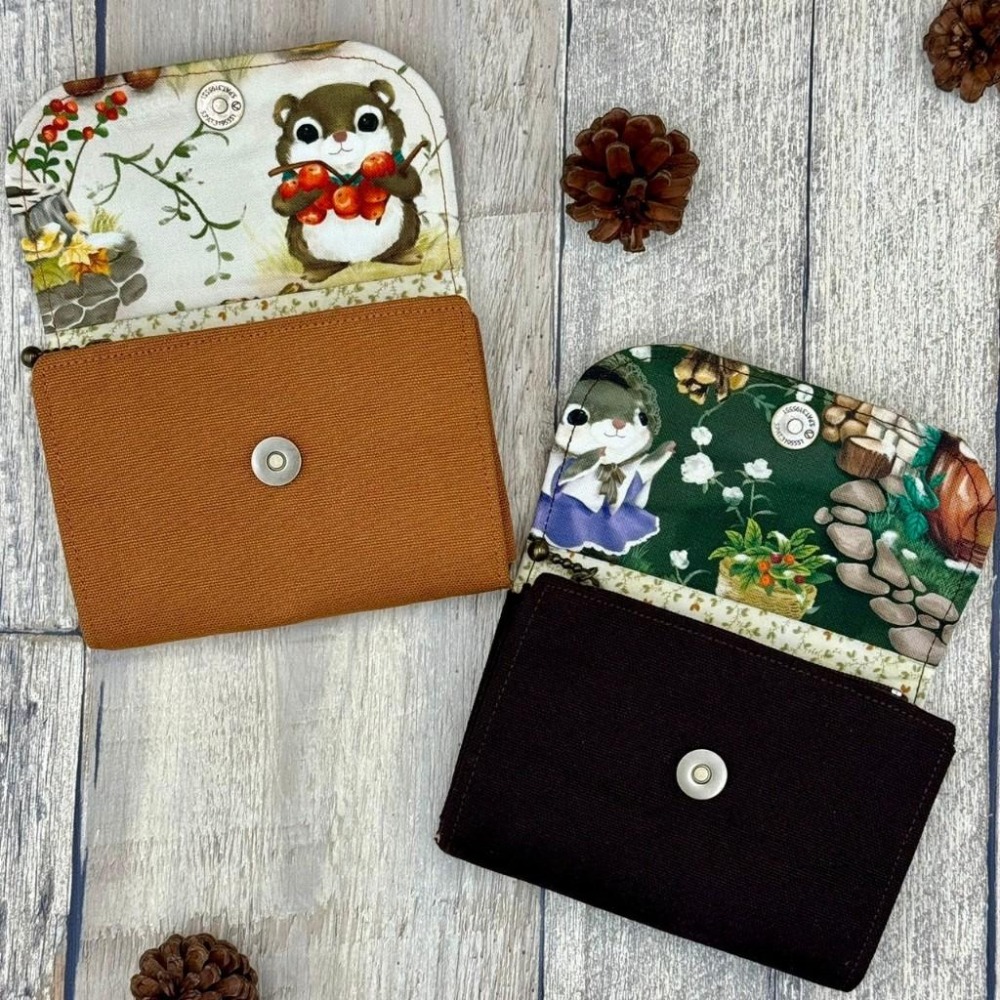 【台灣手作】豐收天竺鼠 牛津布手作三層零錢包 畢業送禮-細節圖5