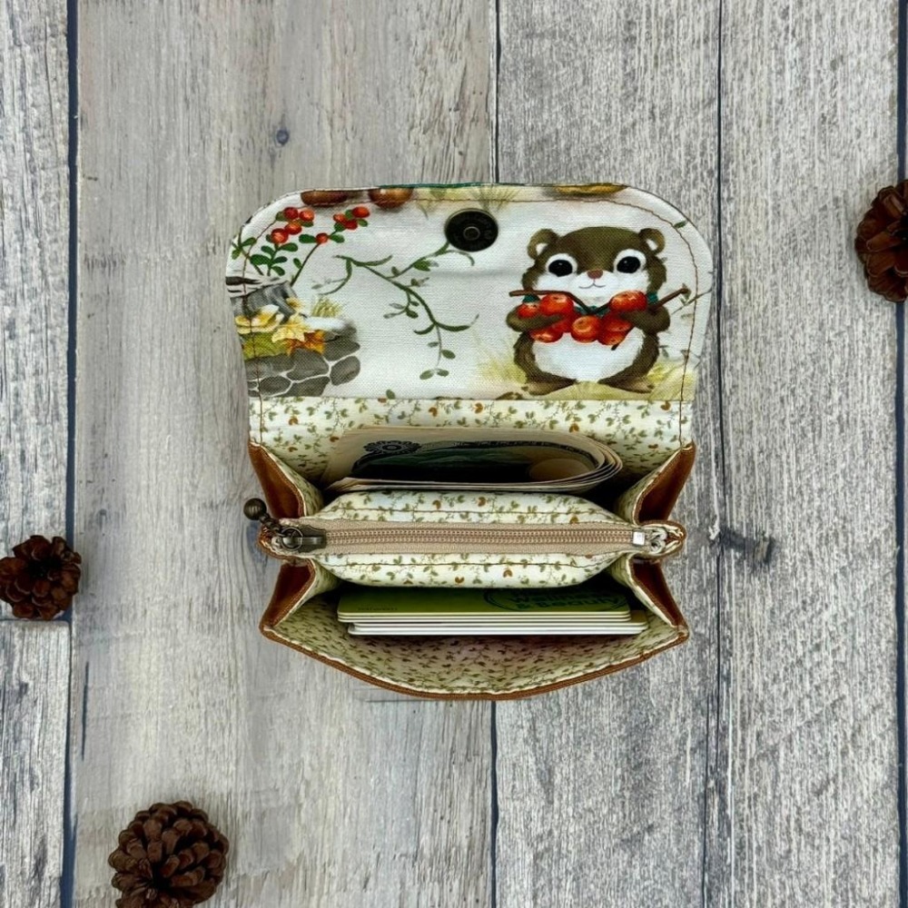 【台灣手作】豐收天竺鼠 牛津布手作三層零錢包 畢業送禮-細節圖7