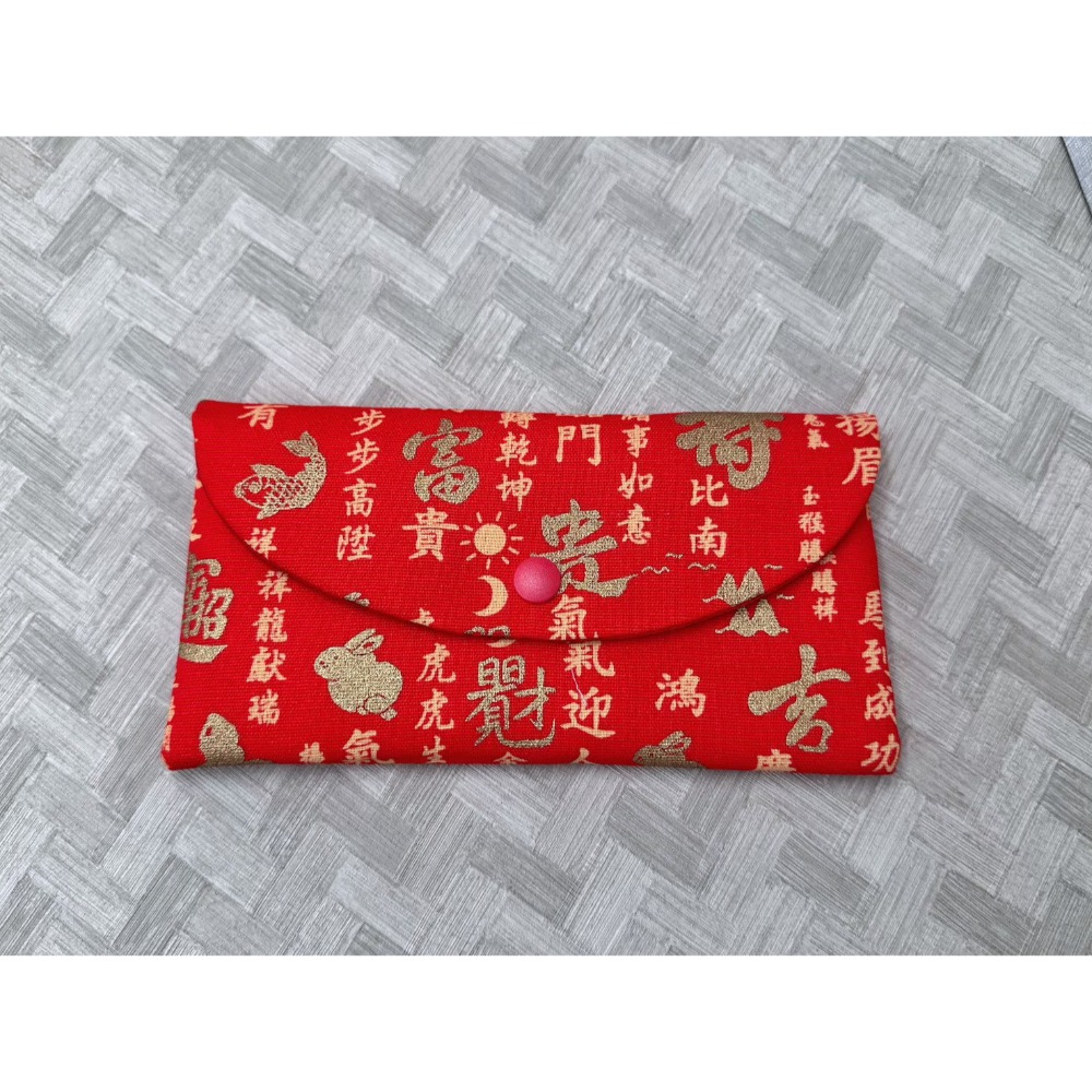 手作雙層紅包袋 新年祝福花色 存摺印章收納-規格圖7