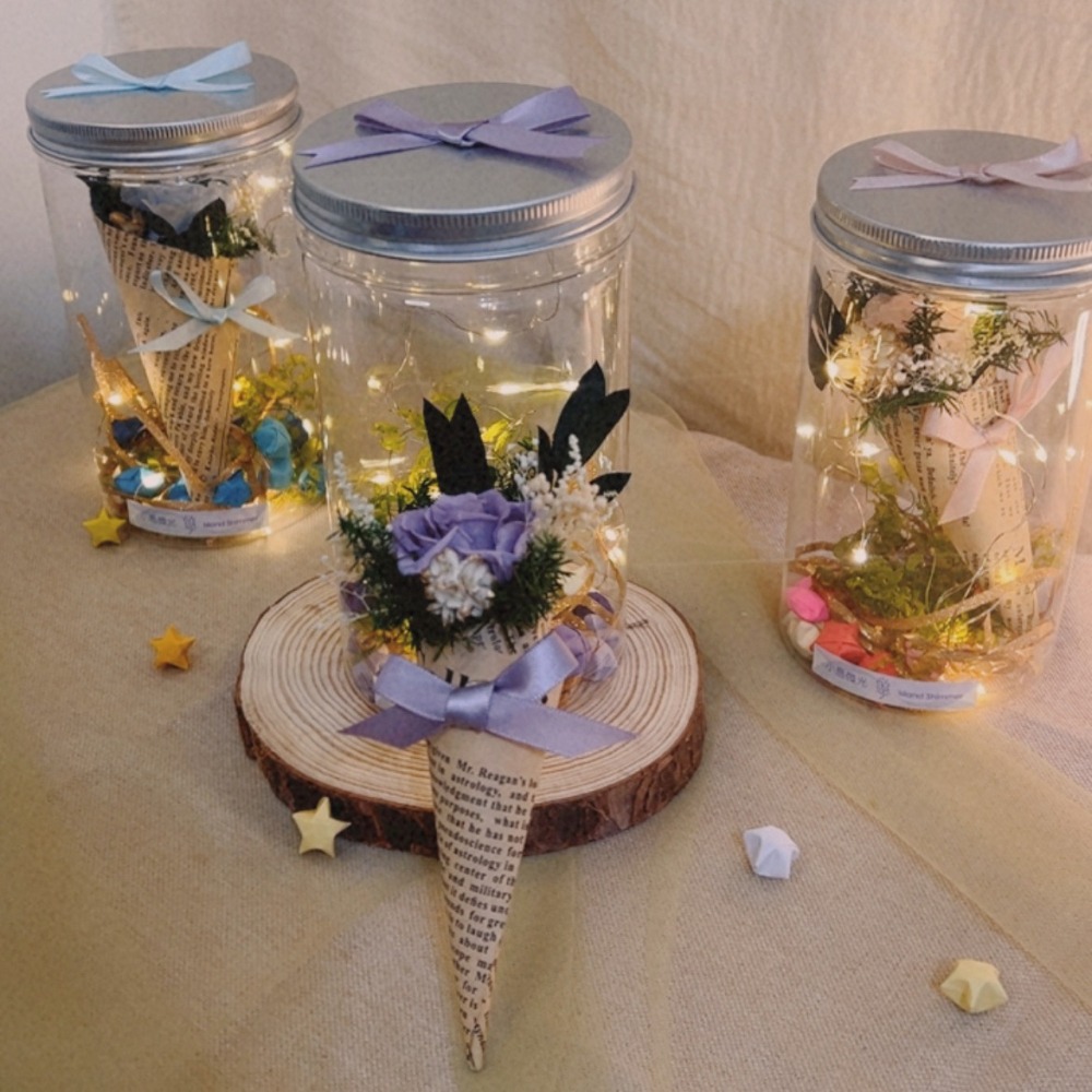 【繁星點點】永生甜筒花束罐-細節圖3