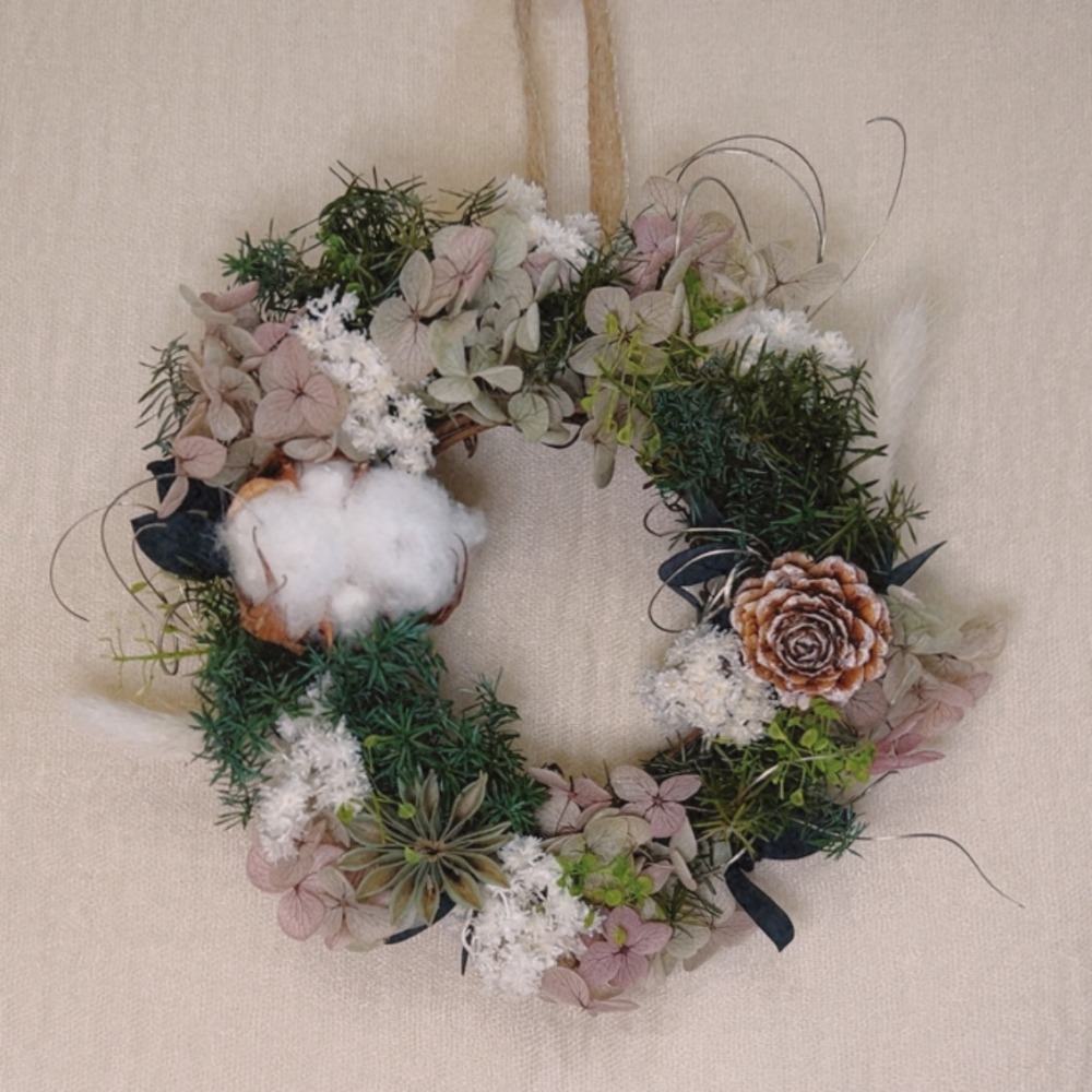 花草系聖誕花圈-細節圖2