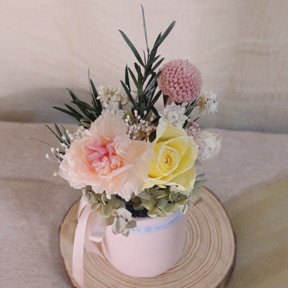 【柔光花園】迷你抱抱桶桌花-細節圖4