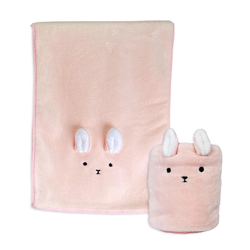 《大信百貨》艾絲特浴巾【新品推薦】珊瑚絨萌趣造型大浴巾 兔子 無尾熊 速乾 毛巾 加大浴巾 吸水 大浴巾，可愛浴巾-細節圖6