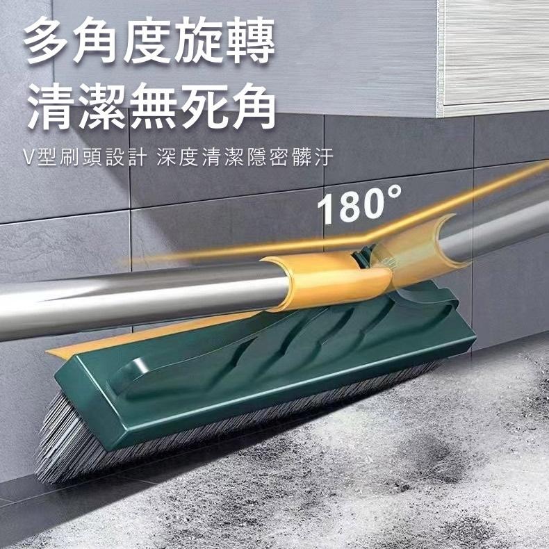 大信百貨》V型刷頭零死角【下殺推薦】浴室地板刷 浴室清潔刷 縫隙地板刷 玻璃刮刀 瓷磚縫隙 地板硬毛長柄刷，地板刷-細節圖3
