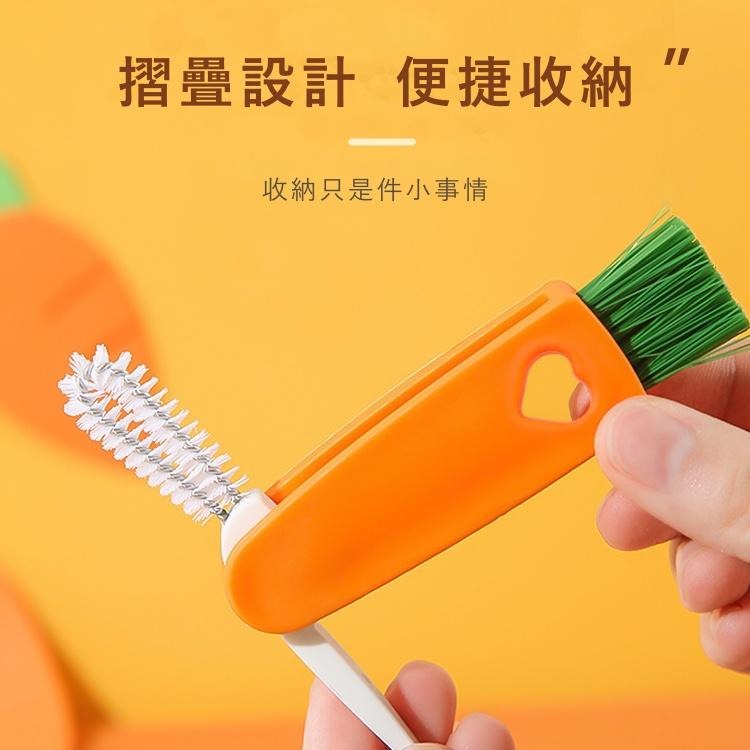 大信百貨》多功能杯蓋刷【新品下殺價】 三合一除垢杯蓋刷 杯蓋清潔刷 杯刷 清潔刷 保溫瓶蓋清潔刷 刷子，三合一杯刷-細節圖2