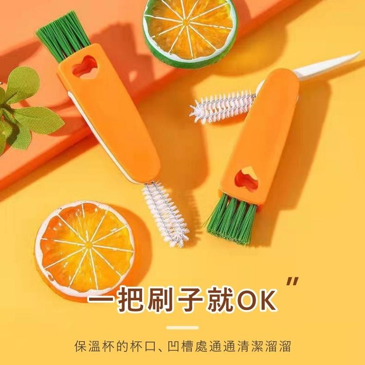 大信百貨》多功能杯蓋刷【新品下殺價】 三合一除垢杯蓋刷 杯蓋清潔刷 杯刷 清潔刷 保溫瓶蓋清潔刷 刷子，三合一杯刷-細節圖4