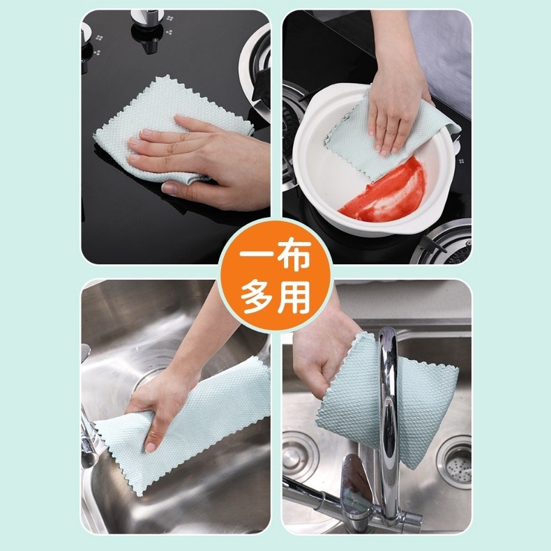 魚鱗抹布 大規格 1入 菱格水無痕抹布 無水痕鱗格布 無水痕鱗格布 魚鱗格無水痕布 大信百貨-細節圖8