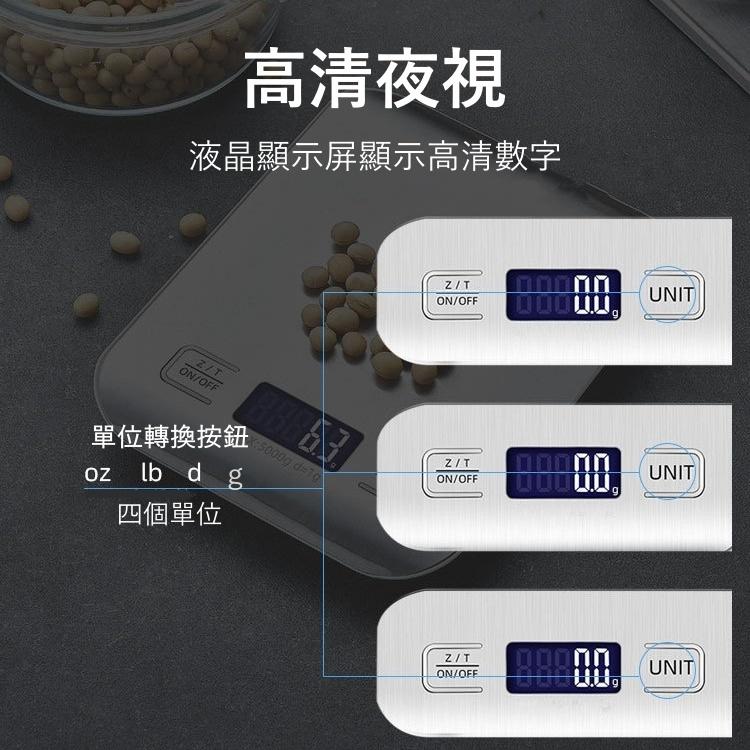 大信百貨》不鏽鋼電子秤【全網最低價🔥】烘焙秤 墊子秤 不鏽鋼 廚房秤 電子磅秤 電子秤 背光螢幕 料理秤 3KG-細節圖3