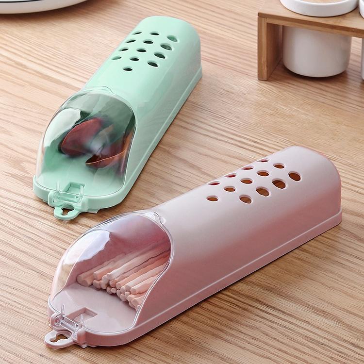 大信百貨》帶蓋壁掛瀝水筷筒【新品下殺】廚房收納架 餐具收納 刀架 筷子筒 筷子收納 筷筒 壁掛餐具瀝水架-細節圖6