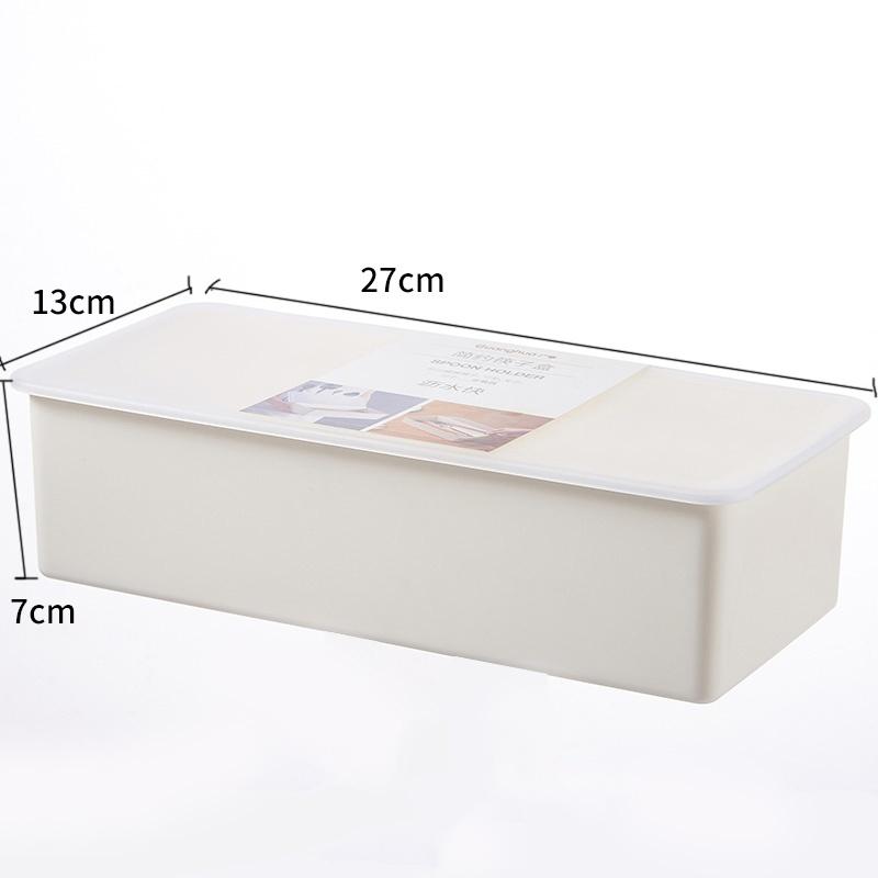 大信百貨》純 簡約筷子盒 筷籠 筷架 筷子筒 廚房收納盒 餐具盒 瀝水盒 置物盒 收納盒 掀蓋盒-細節圖8