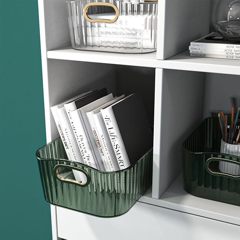 大信百貨》輕奢 收納盒【高顏值✨】桌面化妝品 雜物整理盒 零食盒 廚房收納 化妝收納箱 文具盒 收納框 置物盒-細節圖3