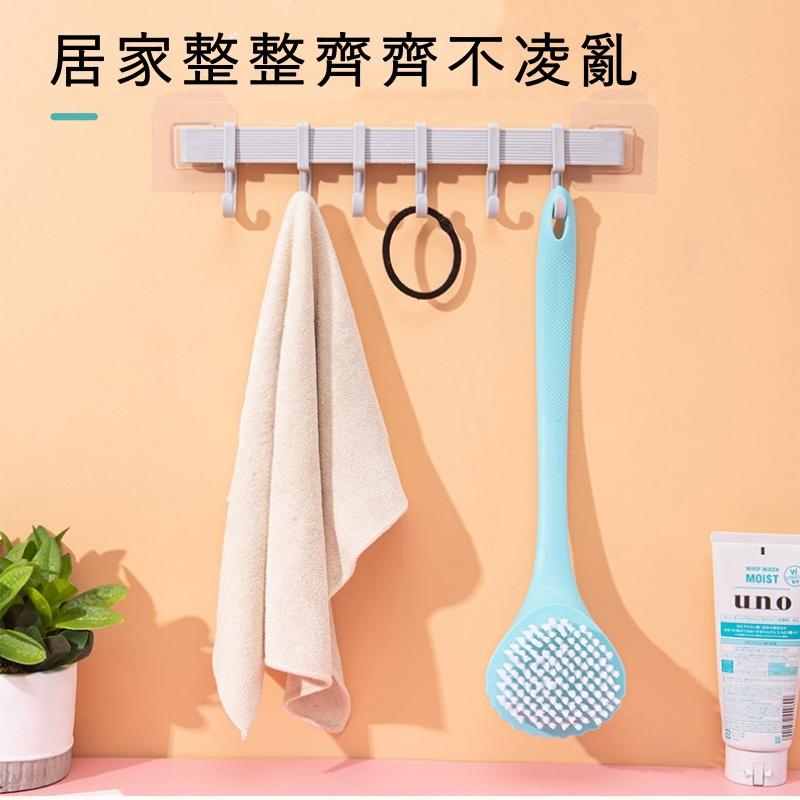大信百貨》無痕活動6連掛勾【新品優惠】 排勾 掛架 移動掛勾 旋轉掛勾 移動掛鉤 六連移動旋轉掛勾 門後-細節圖6