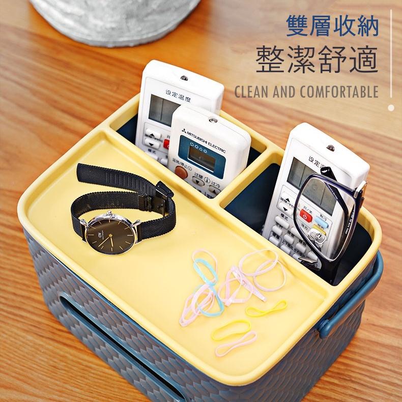 大信百貨》手提 三格紙巾盒【新品特價】面紙盒 桌上收納 衛生紙盒 收納盒 衛生紙收納盒 紙巾盒 面紙收納盒，面紙盒浴室-細節圖5