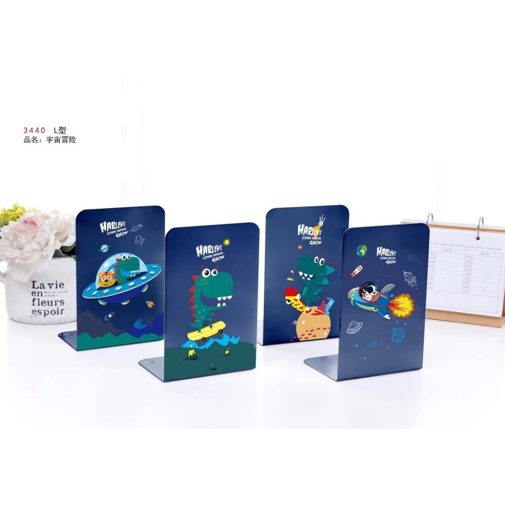 大信百貨》【全網最低!!】日式無印風 書架 書擋 書立 收納 桌上 收納 書夾 書本收納 L型簡約 平板書立，鐵書架-規格圖6