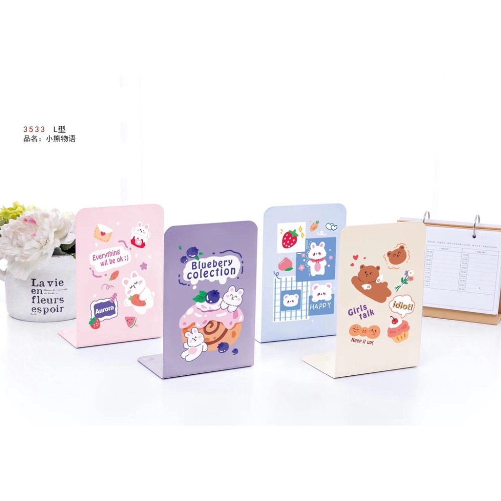 大信百貨》【全網最低!!】日式無印風 書架 書擋 書立 收納 桌上 收納 書夾 書本收納 L型簡約 平板書立，鐵書架-規格圖6