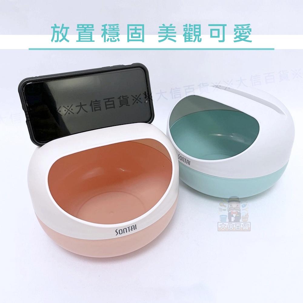 大信百貨》橢圓型收納盒 圓滾型收納盒 桌上型追劇垃圾桶 桌上收納 收納盒 置物盒 文具盒 垃圾桶 辦公收納 化妝收納-細節圖4