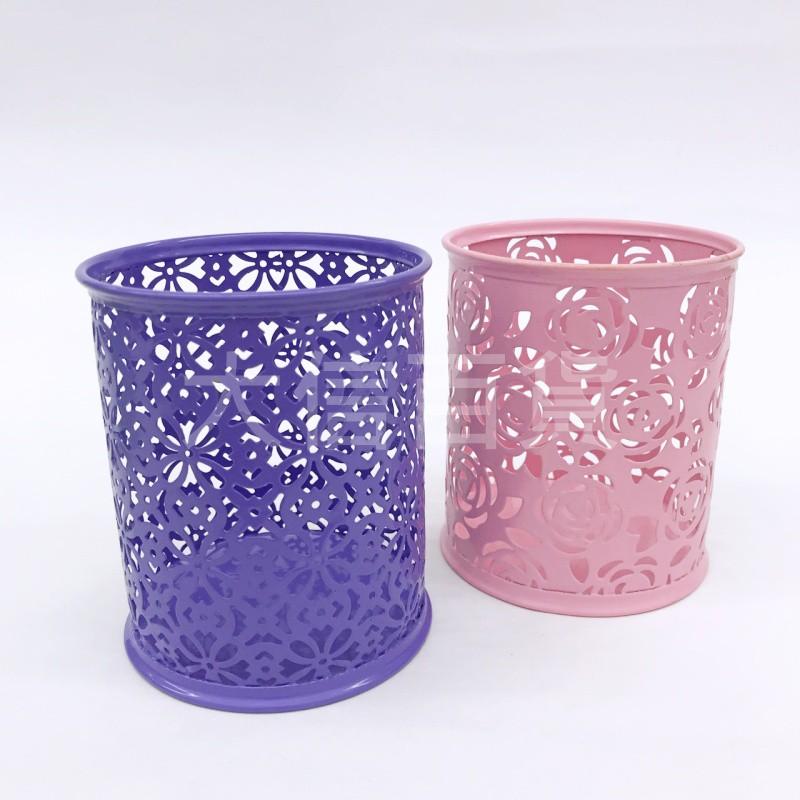 大信百貨》 高雅鐵筆筒 鐵藝筆筒 金屬多功能筆筒 創意鏤空網格金屬筆筒 桌面收納 筆筒 收納桶 收納 辦公用品 文具-細節圖4