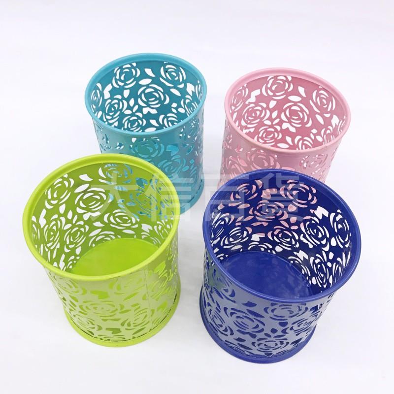 大信百貨》 高雅鐵筆筒 鐵藝筆筒 金屬多功能筆筒 創意鏤空網格金屬筆筒 桌面收納 筆筒 收納桶 收納 辦公用品 文具-細節圖5