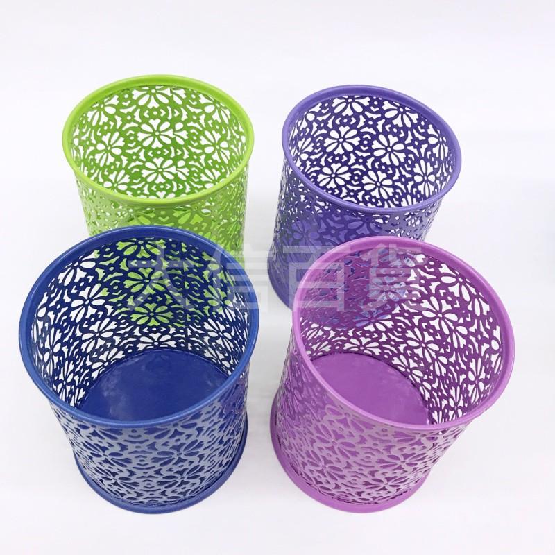 大信百貨》 高雅鐵筆筒 鐵藝筆筒 金屬多功能筆筒 創意鏤空網格金屬筆筒 桌面收納 筆筒 收納桶 收納 辦公用品 文具-細節圖7