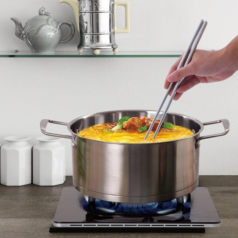 大信百貨》正304不鏽鋼 加長 撈麵筷 料理筷  料理長筷 調理筷 油炸筷 長筷36cm，304不鏽鋼長筷-細節圖2