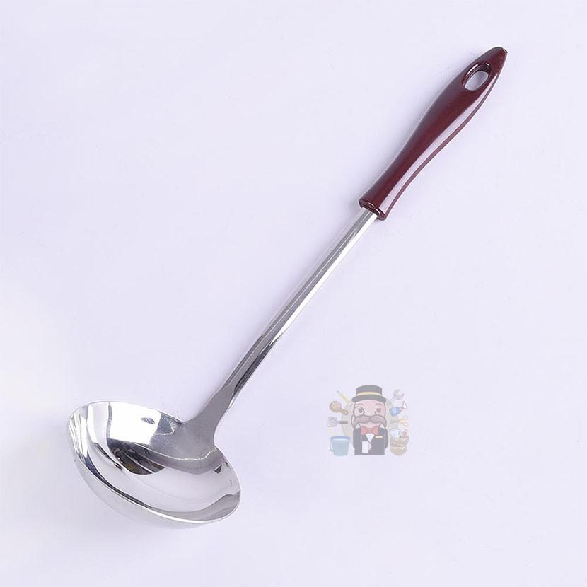 大信百貨》創陽 5厘 紅電木湯勺 紅電木漏勺 兩用火鍋湯勺 廚房用具 火鍋用具 廚具 撈勺 盛粥 湯匙，電木湯勺-細節圖4