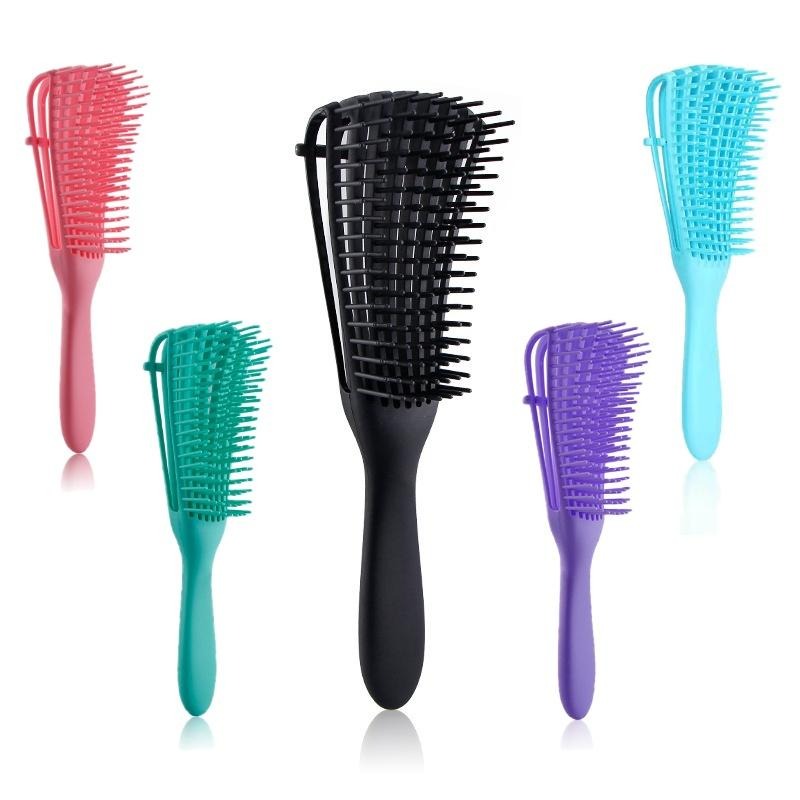 大信百貨》八爪按摩梳【全網最低✨】大彎梳 多功能按摩梳子 造型直髮 美髮梳 美髮梳蓬鬆 捲髮 排骨梳子，直髮按摩美-細節圖7