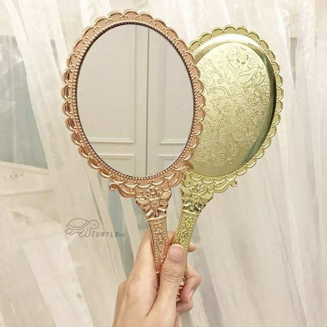 金銀 手拿鏡 全網最低價🔥 質感禮物 歐式鏡子 小鏡子 鏡子隨身 來店禮 化粧鏡 復古 紋綉-細節圖5