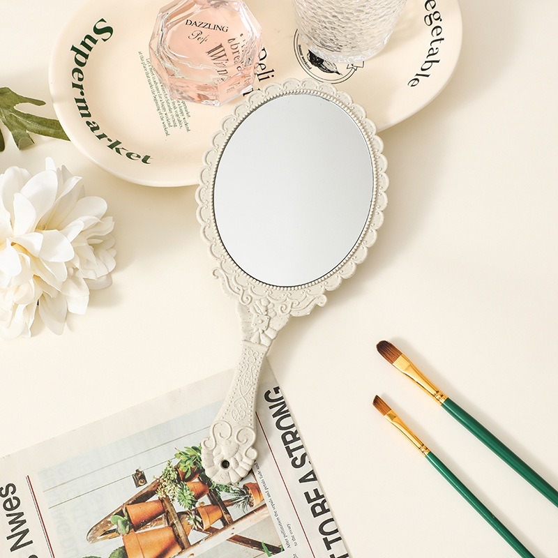 金銀 手拿鏡 全網最低價🔥 質感禮物 歐式鏡子 小鏡子 鏡子隨身 來店禮 化粧鏡 復古 紋綉-規格圖8