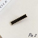 PIN【2】黑色方曲紋