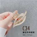 大信百貨》【C款】韓版抓夾 金色鯊魚夾 韓國網紅ins 金屬鯊魚夾 韓國髮夾鯊 氣質鯊魚夾 珍珠鯊魚夾，洗澡髮夾-規格圖5