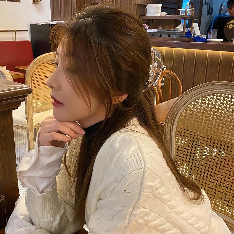 大信百貨》月亮彎 鯊魚夾 大號抓夾 韓國ins 後腦勺盤髮夾洗澡發抓 抓夾 髮夾 長髮夾 韓國簡約氣質方形發抓頭飾-細節圖3