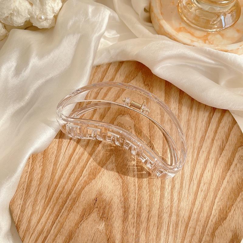 大信百貨》月亮彎 鯊魚夾 大號抓夾 韓國ins 後腦勺盤髮夾洗澡發抓 抓夾 髮夾 長髮夾 韓國簡約氣質方形發抓頭飾-細節圖7