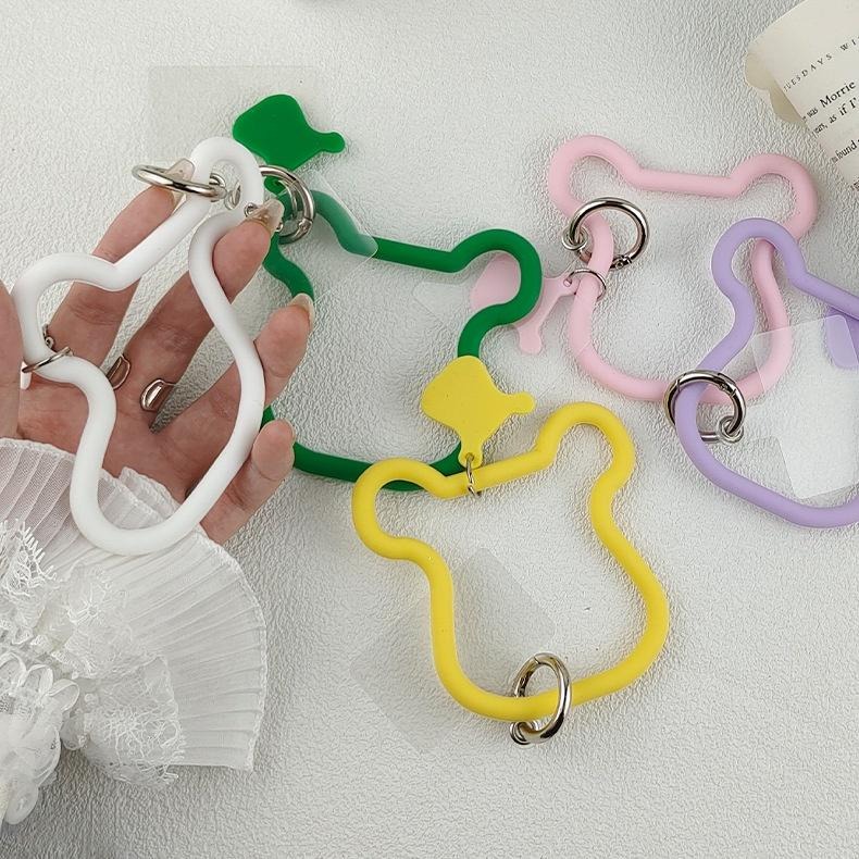 大信百貨》ins風 液態硅膠手機掛環【新品優惠⭐】卡片式手機掛繩 不限機型 多功能硅膠掛環 鑰匙圈扣飾 防丟防摔掛飾-細節圖6