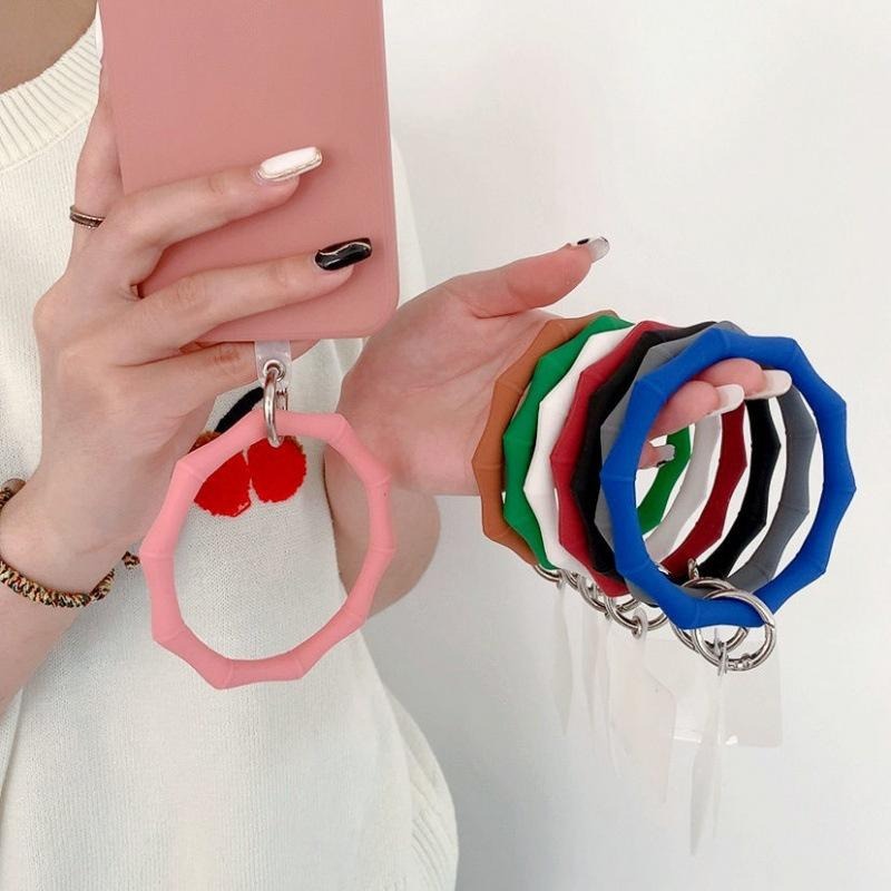 大信百貨》ins風 液態硅膠手機掛環【新品優惠⭐】卡片式手機掛繩 不限機型 多功能硅膠掛環 鑰匙圈扣飾 防丟防摔掛飾-細節圖7